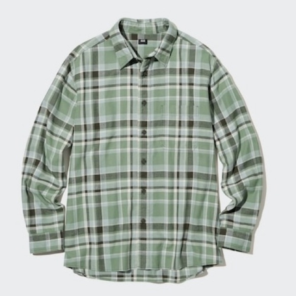 UNIQLO Flannel Checked Shirt Regular Collar